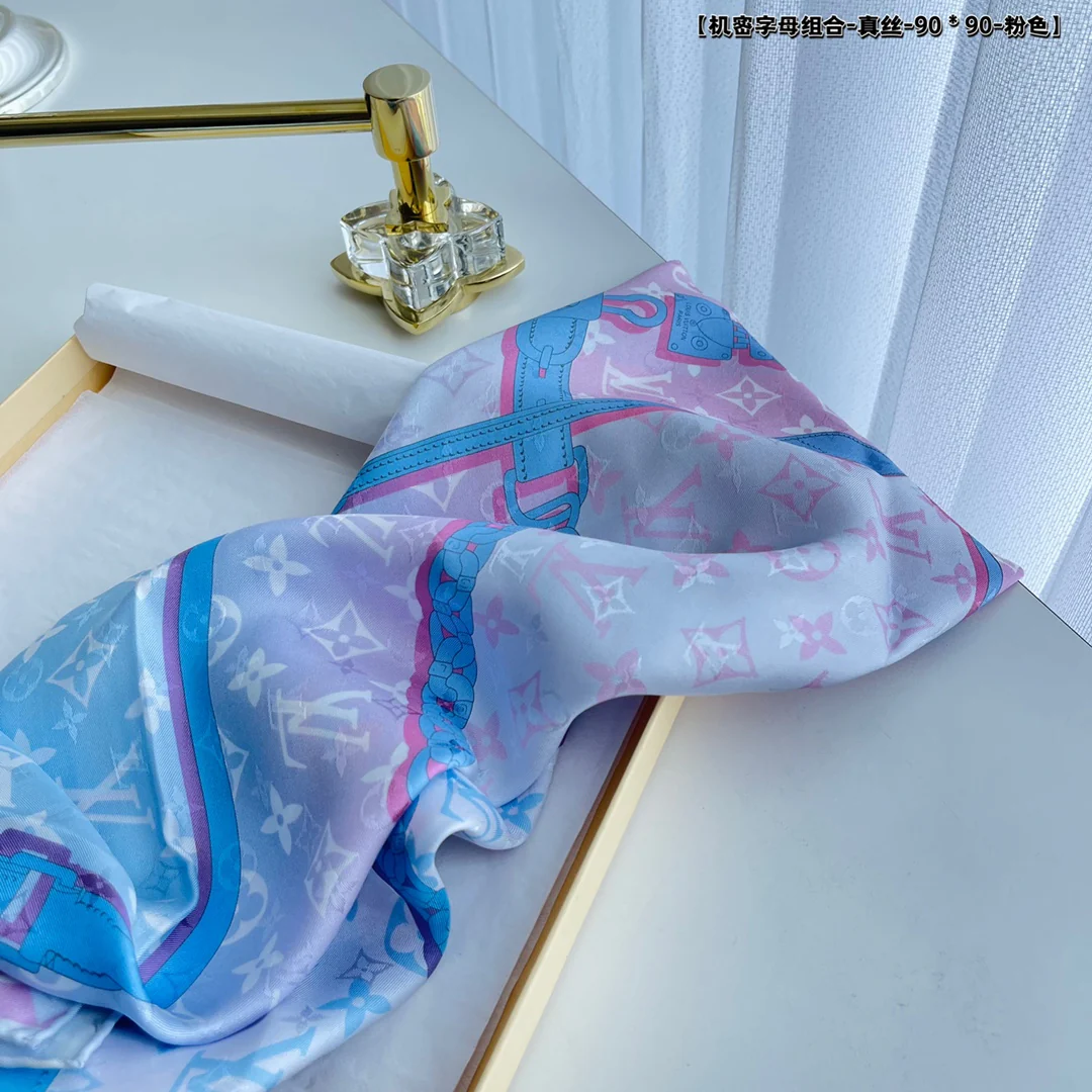 LV - Конфиденциальная монограмма - Шелковый шарф 90 см - 1 шт.