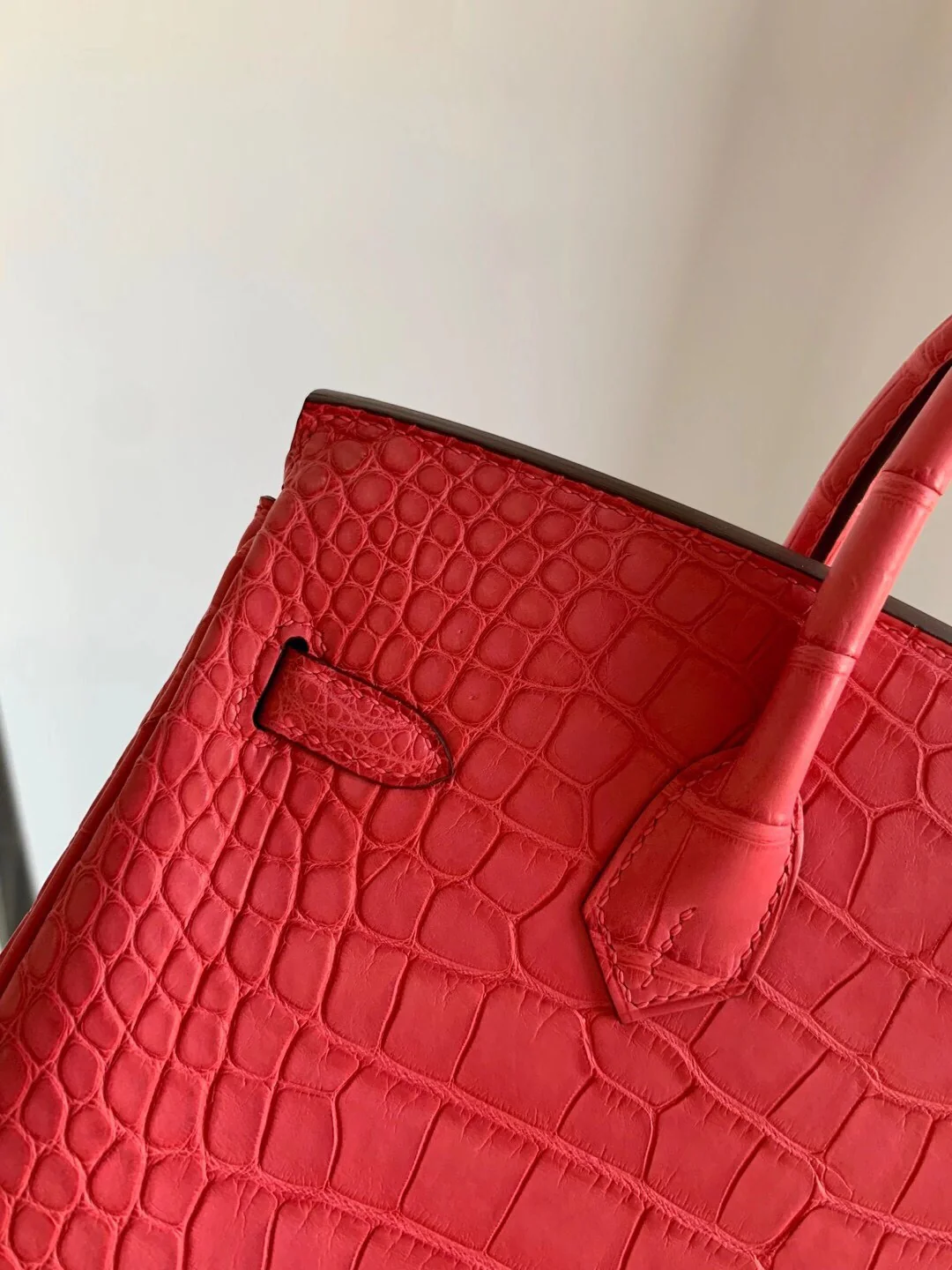 Сумка Hermes Birkin 25 из кожи американского аллигатора, формат A5, ручка из крокодиловой кожи, азалия, серебряная пуговица.