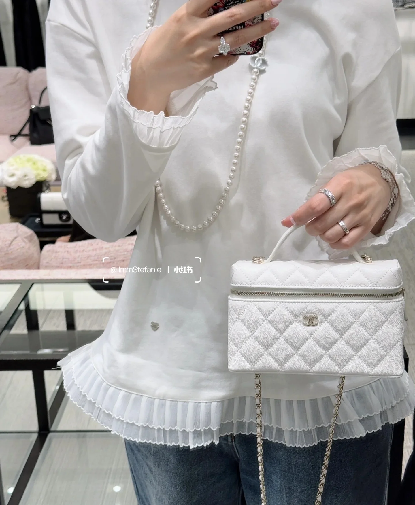 Сумка для ланча Chanel 25c-LP - белая