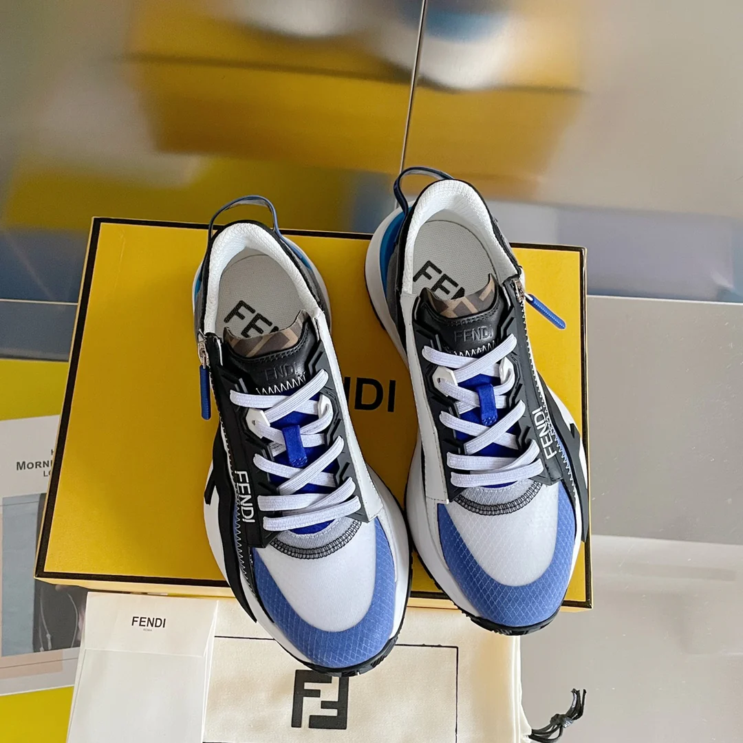 Fendi - Повседневные кроссовки - Бело-синие