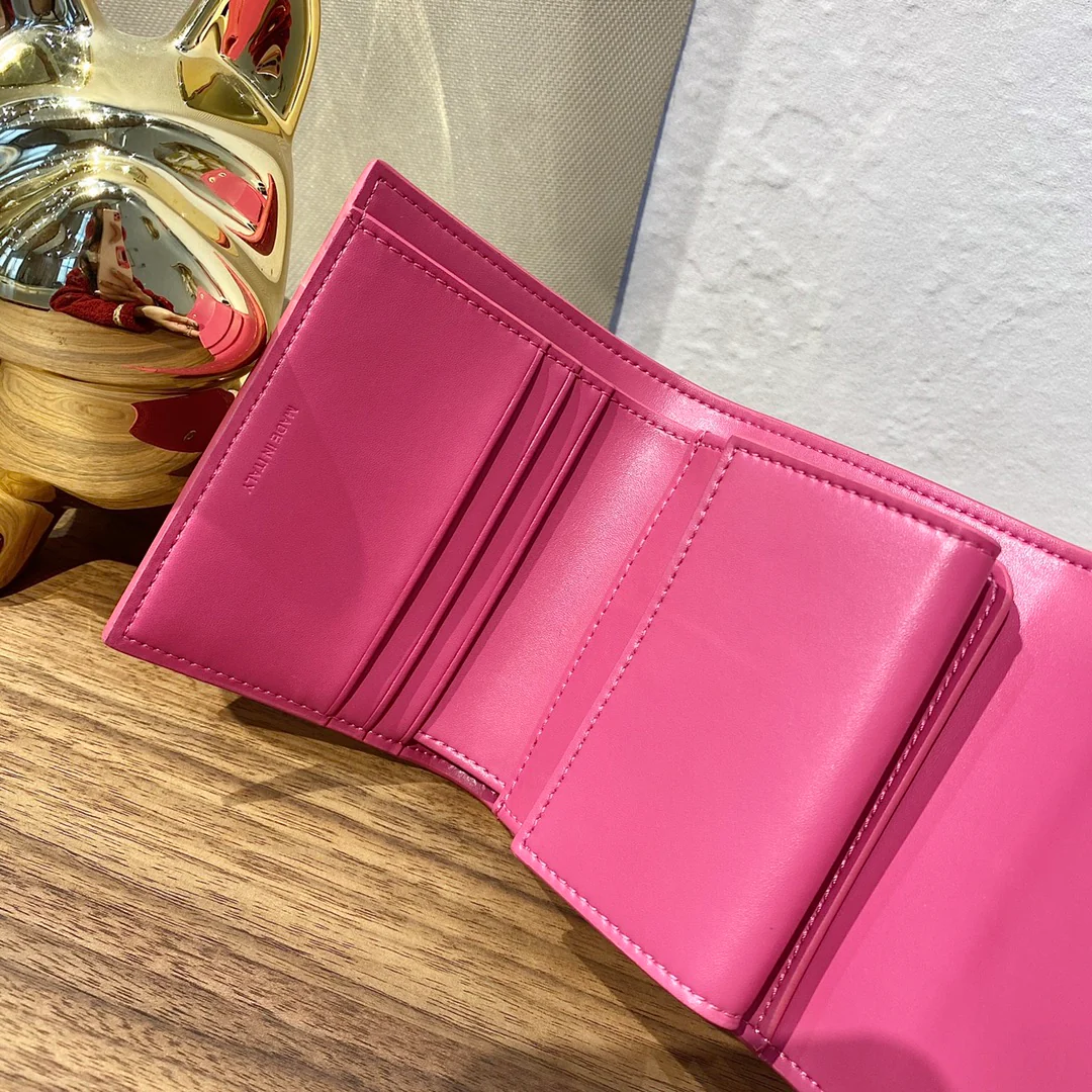 Celine STRAP 小号粒面三折短夹