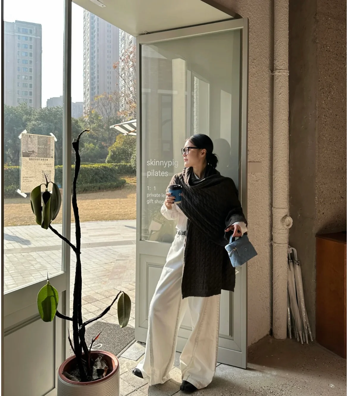 Сумка-органайзер Chanel-LP Denim Bento Bag - светло-голубая