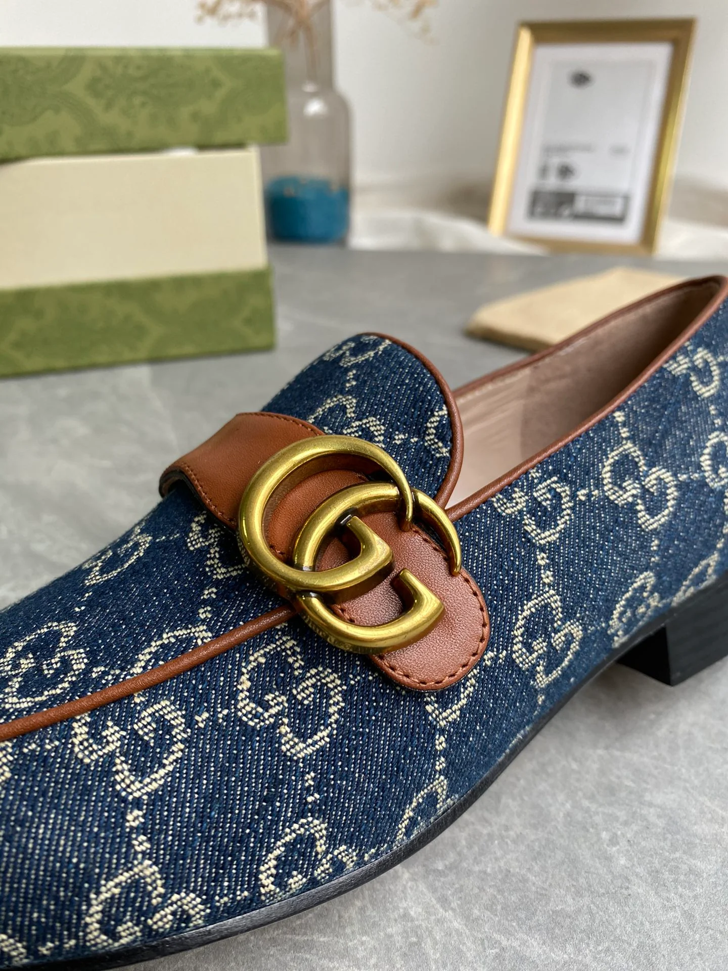 Джинсовые лоферы Gucci