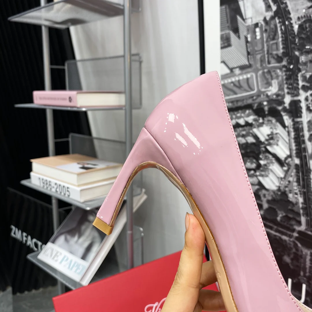 RV-7-5 см Каблук-банан - Розовый с фиолетовым