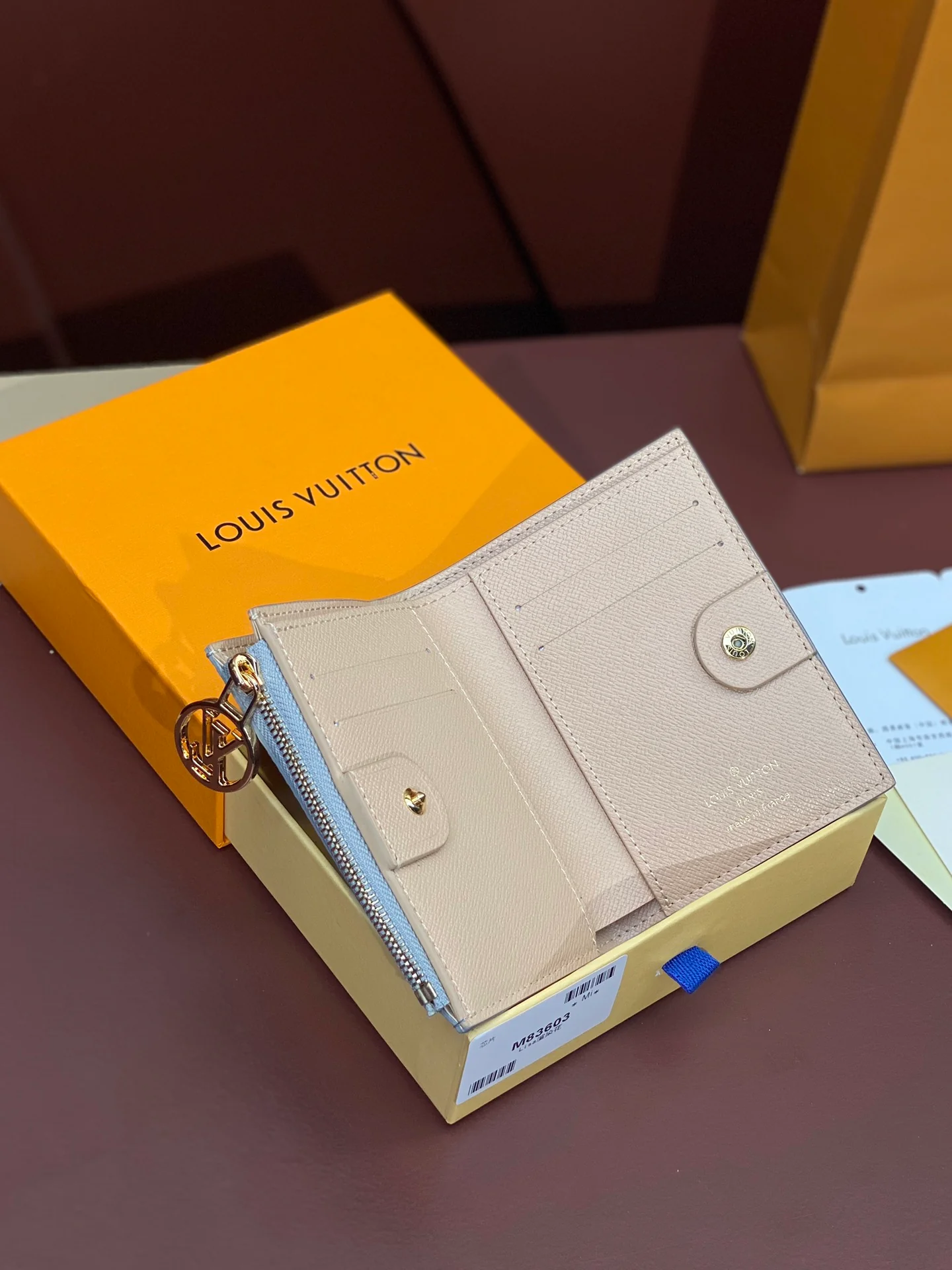 LV-m83603-Улучшенный кошелек Portefeuil-Lisa - с изображением цветка