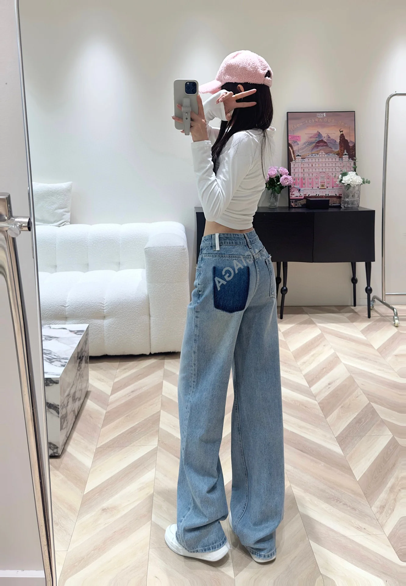 Джинсы Balenciaga 2403 с буквами