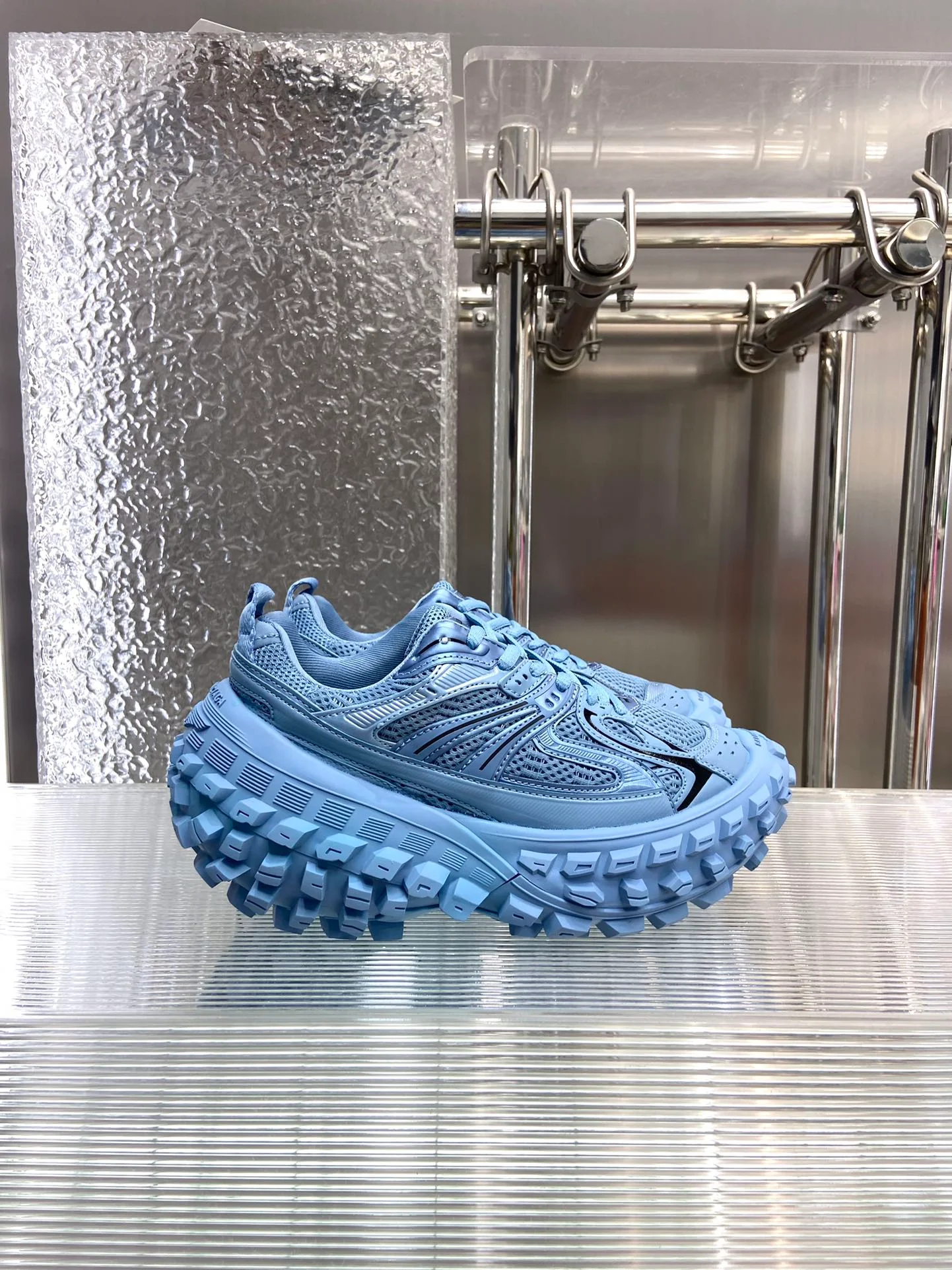 Массивные кроссовки Balenciaga в стиле автомобильных шин - унисекс - синие