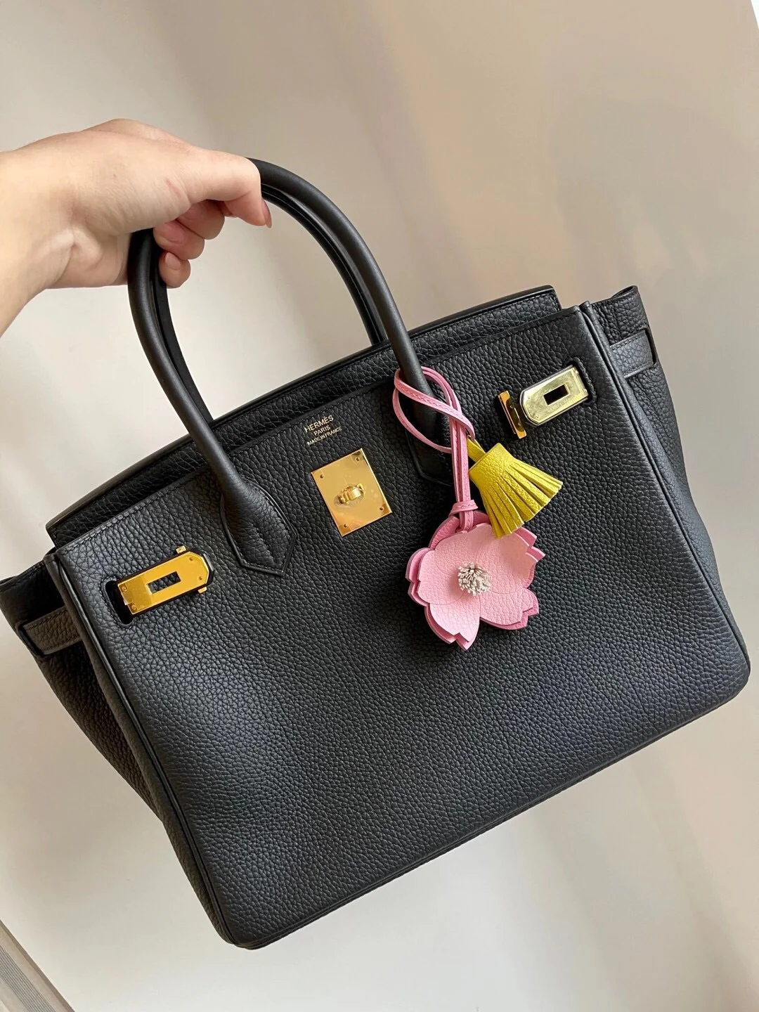 Сумка Hermes Birkin 30 Togo Black с золотой пряжкой