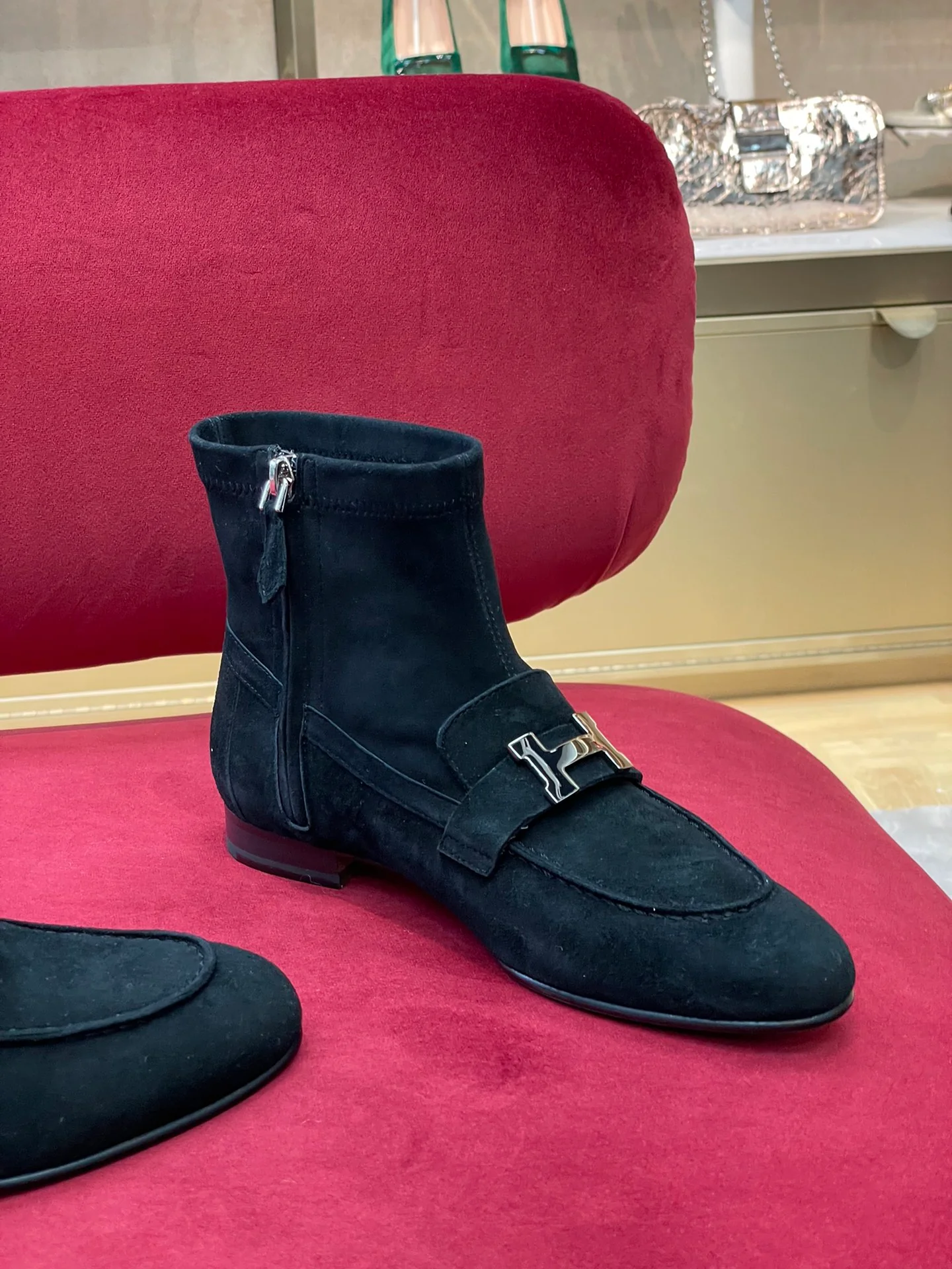 низкие замшевые лоферы Hermes