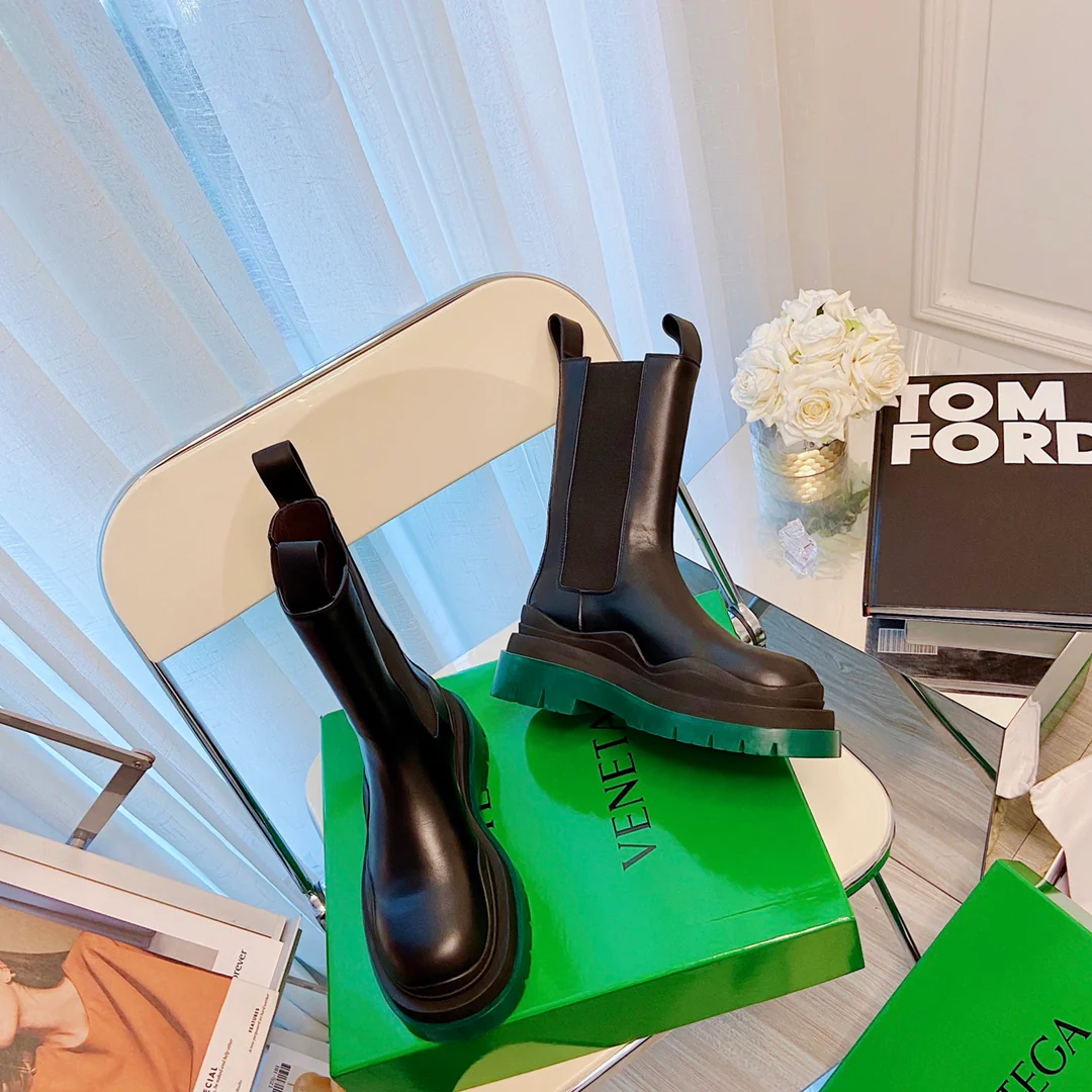 Обувь BV - BV - Зеленые и черные ботинки на платформе - Высокие сапоги