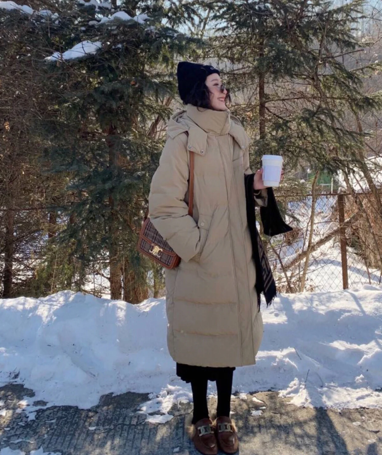 Маленькая сумка Celine Triomphe из искусственной кожи и кожи вагю.