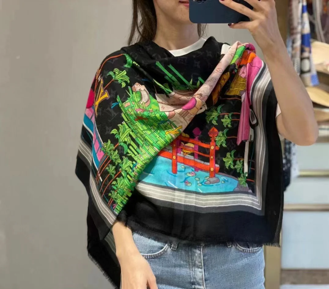 Шарф LV Panda - 100-200 см - Кашемир высшего качества (100%)