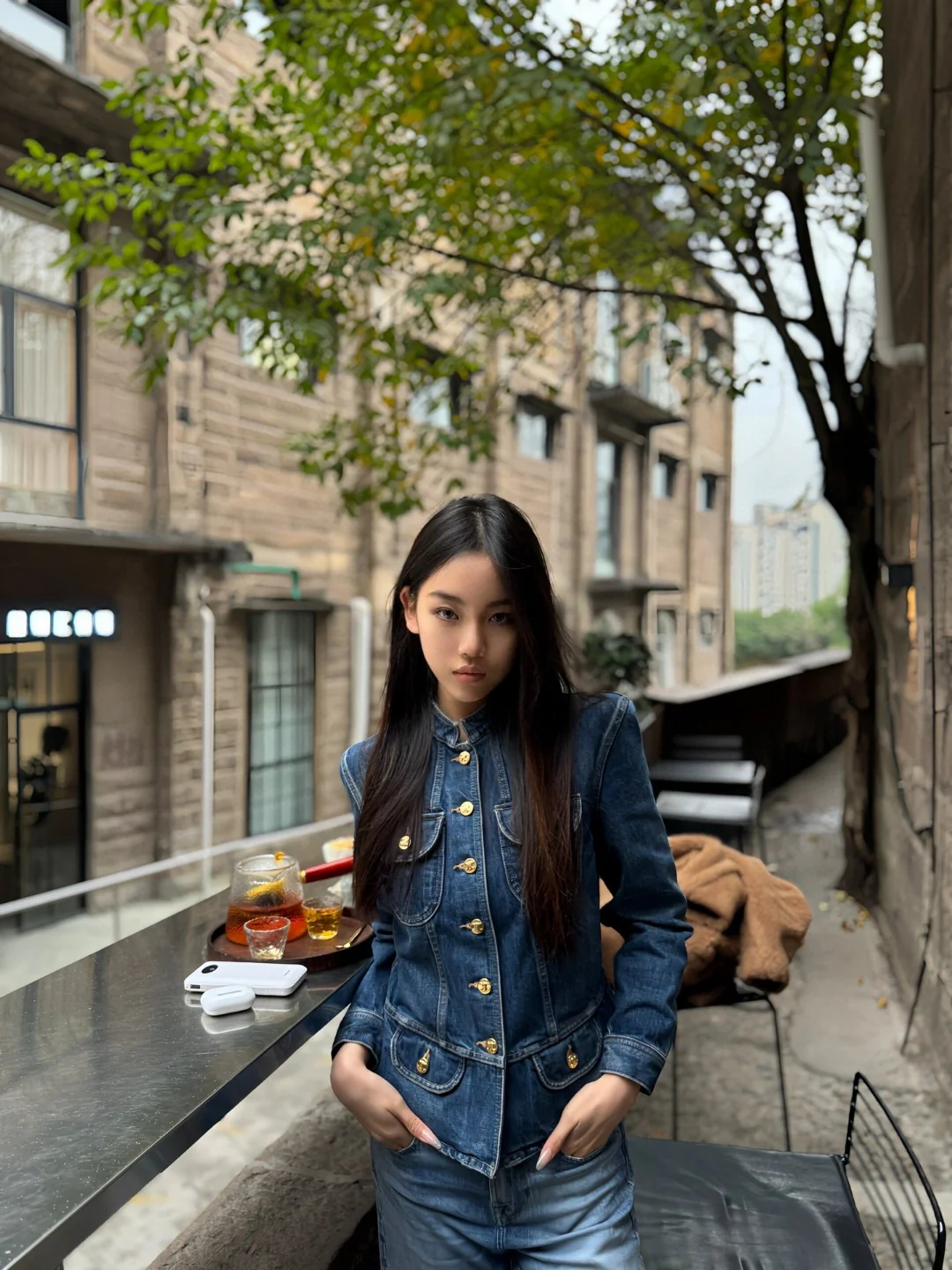 Джинсовая куртка Celine-2403 в стиле 