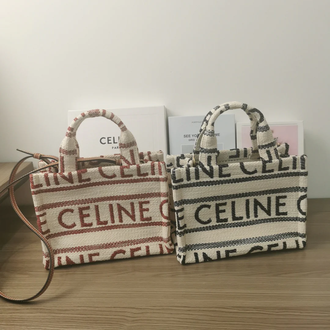 Сумка-тоут Celine Cabas Thais, маленькая, черная (из махровой ткани)