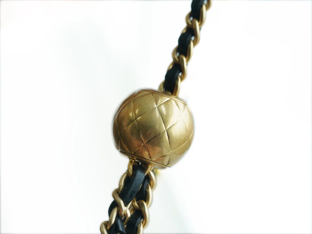 Chanel 23c Gold Ball Mini Black