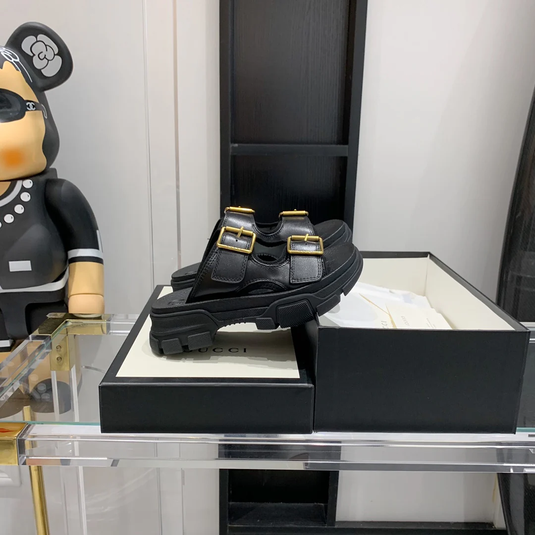 Тапочки на платформе Gucci - 2