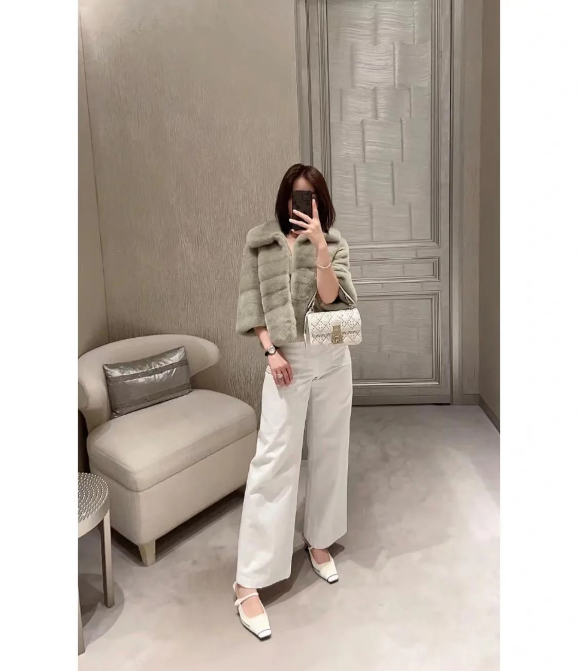 Сумка Dior Addict с цепочкой и замком - Лимитированная серия к фестивалю Циси - Белая