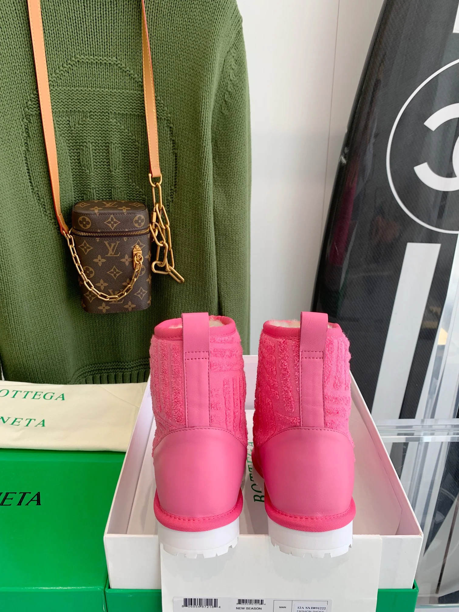 BV - Флисовые низкие сапоги - Розовые