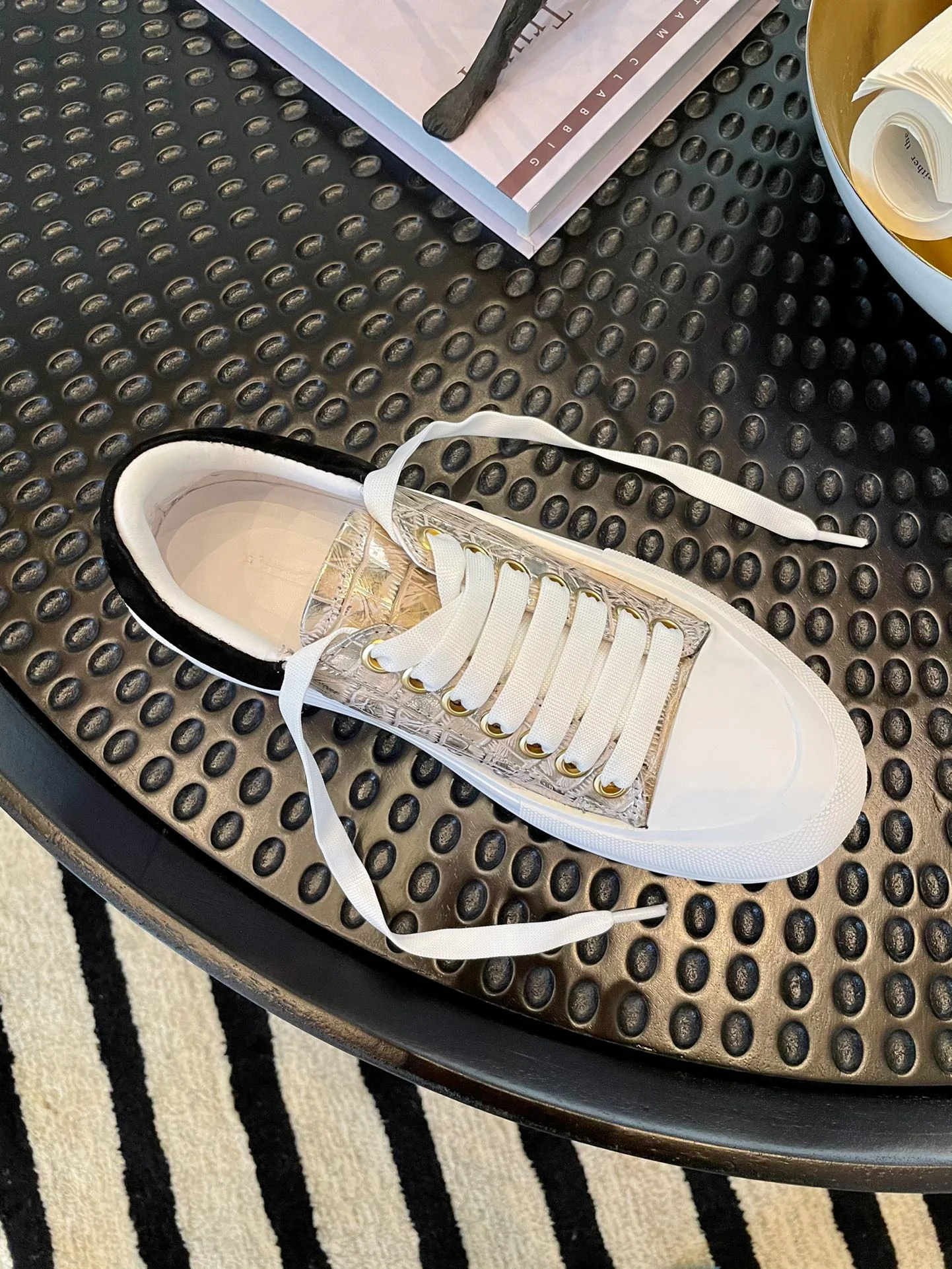 парусиновые туфли на платформе McQueen