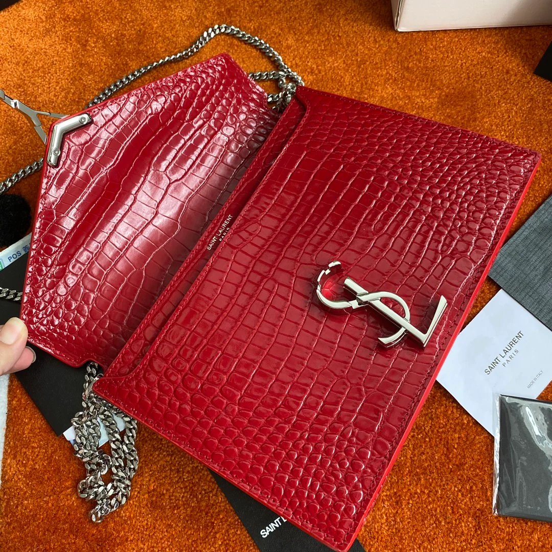 Сумка-конверт YSL Cassandra с крокодиловым принтом - 3 шт.