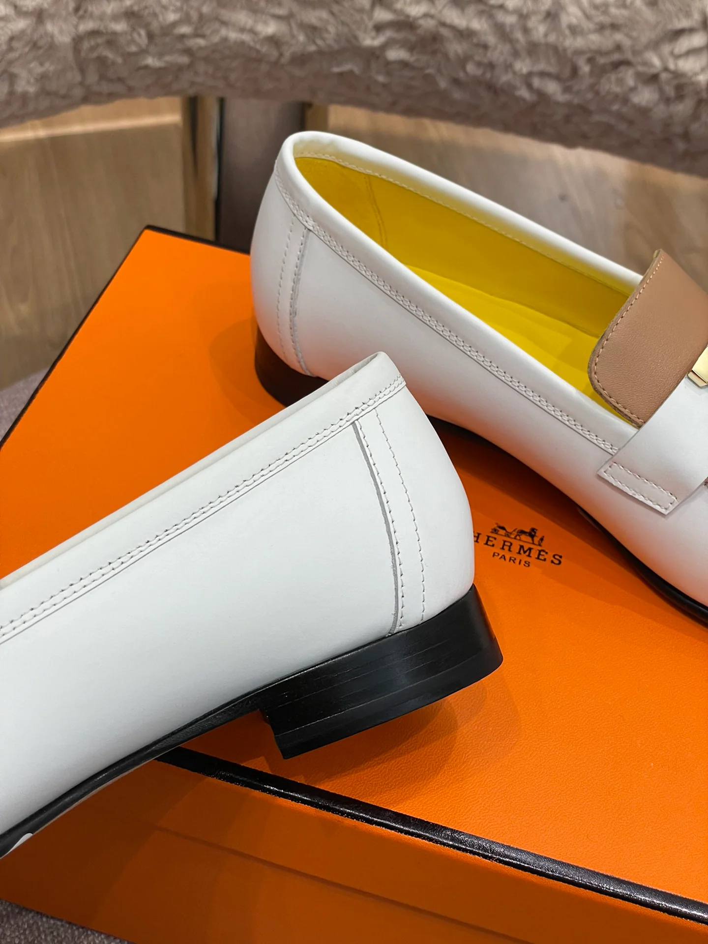 Классические лоферы Hermes с закругленным носком - 1