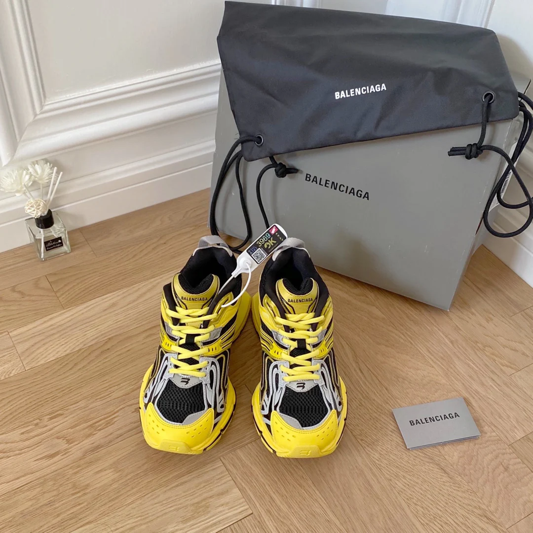 Кроссовки Balenciaga Retro Spring-Style Dad Shoes - черно-желтые