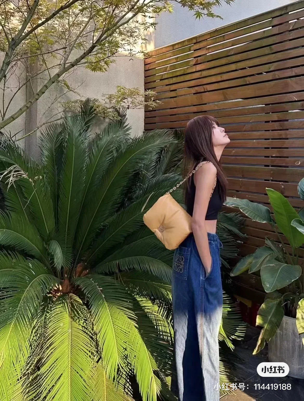 Сумка Loewe 2023 Puffer Goya из овечьей кожи - коричневая.