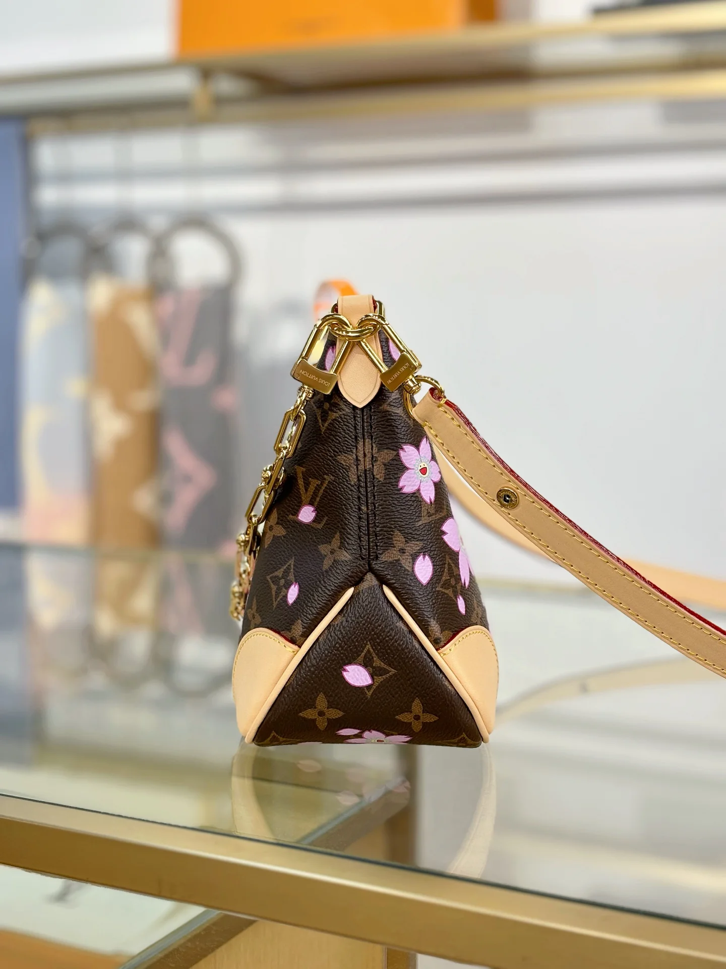 LV-mb163c-tm-boulogne-handbag-small-cherry blossom style