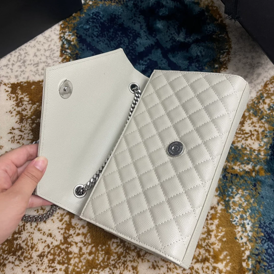 Сумка-конверт YSL с монограммой и икрой, V-образной ромбовидной стёжкой - 3 шт.