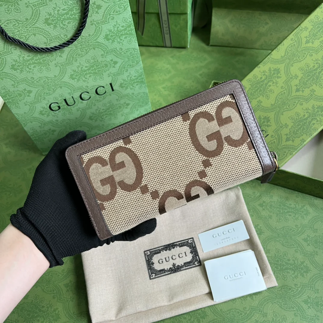 Gucci 竹节拉链长夹