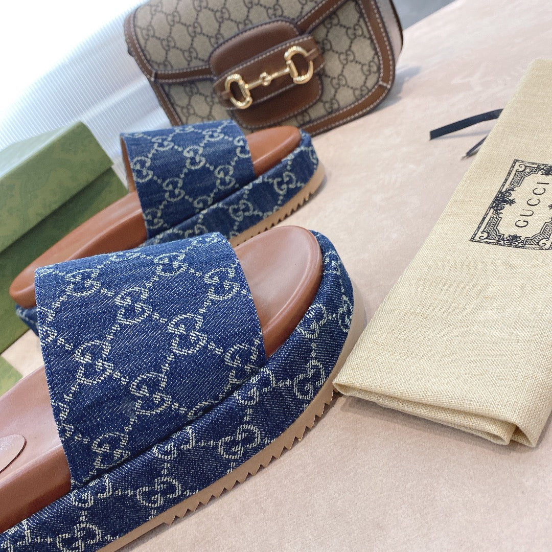 Сандалии на платформе Gucci - 1