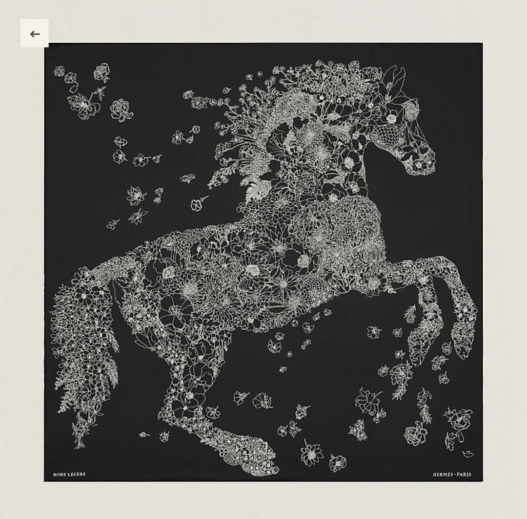 Шелковый шарф Hermes Floral 90 - Запечатанная коробка - 2 шт.