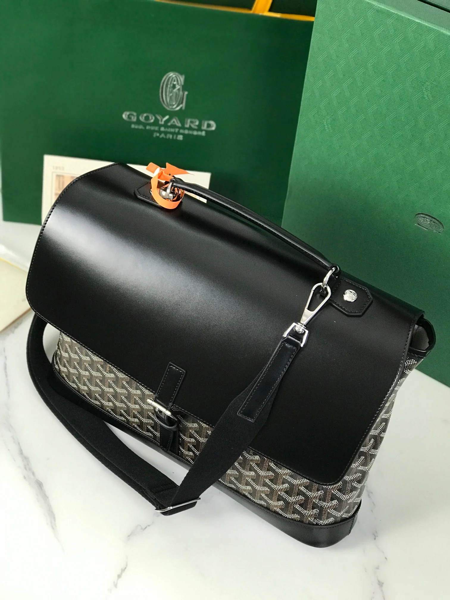 Сумка-мессенджер Goyard из льняной парусины - Черная - 1 шт.