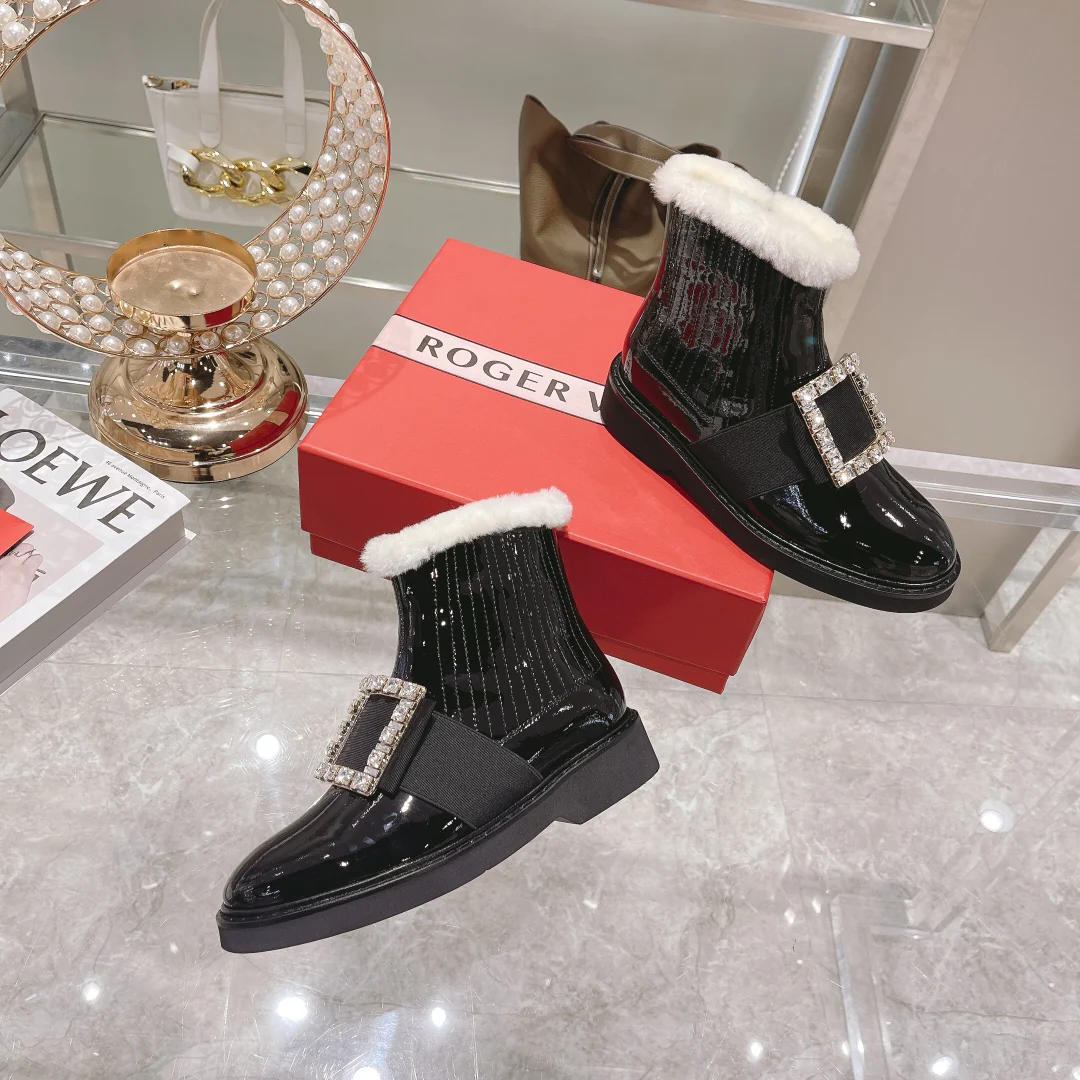 Обувь RV Shoes - Новинка сезона осень/зима 2021 - Шерстяные ботильоны - Черные