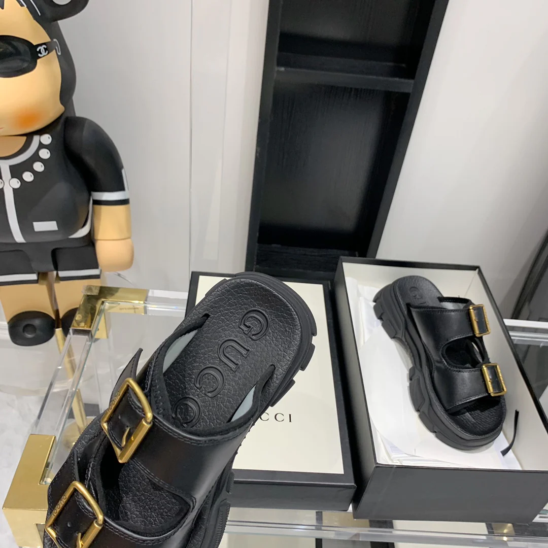 Тапочки на платформе Gucci - 2