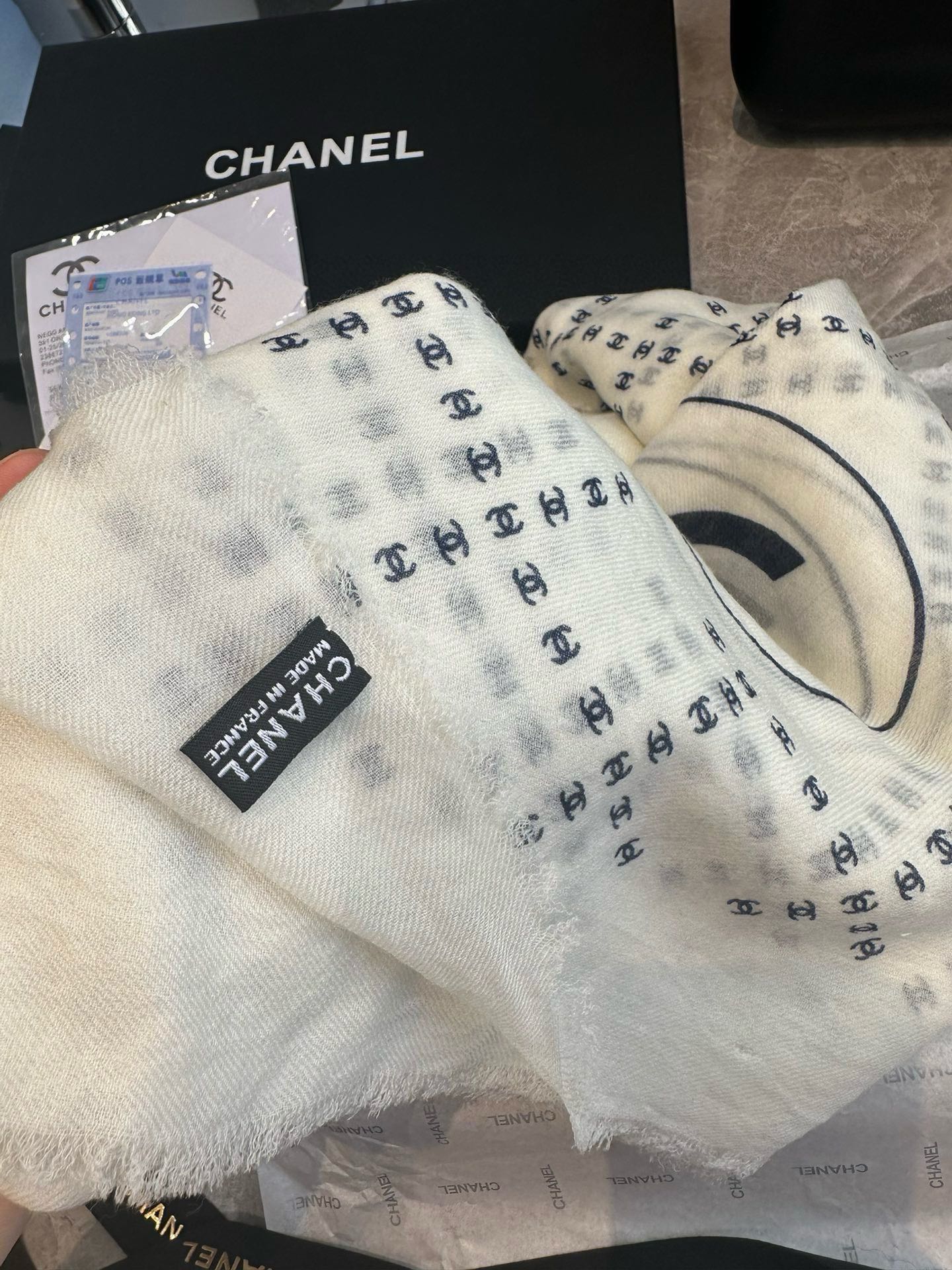 Кашемировый шарф Chanel 2024 - 140-140