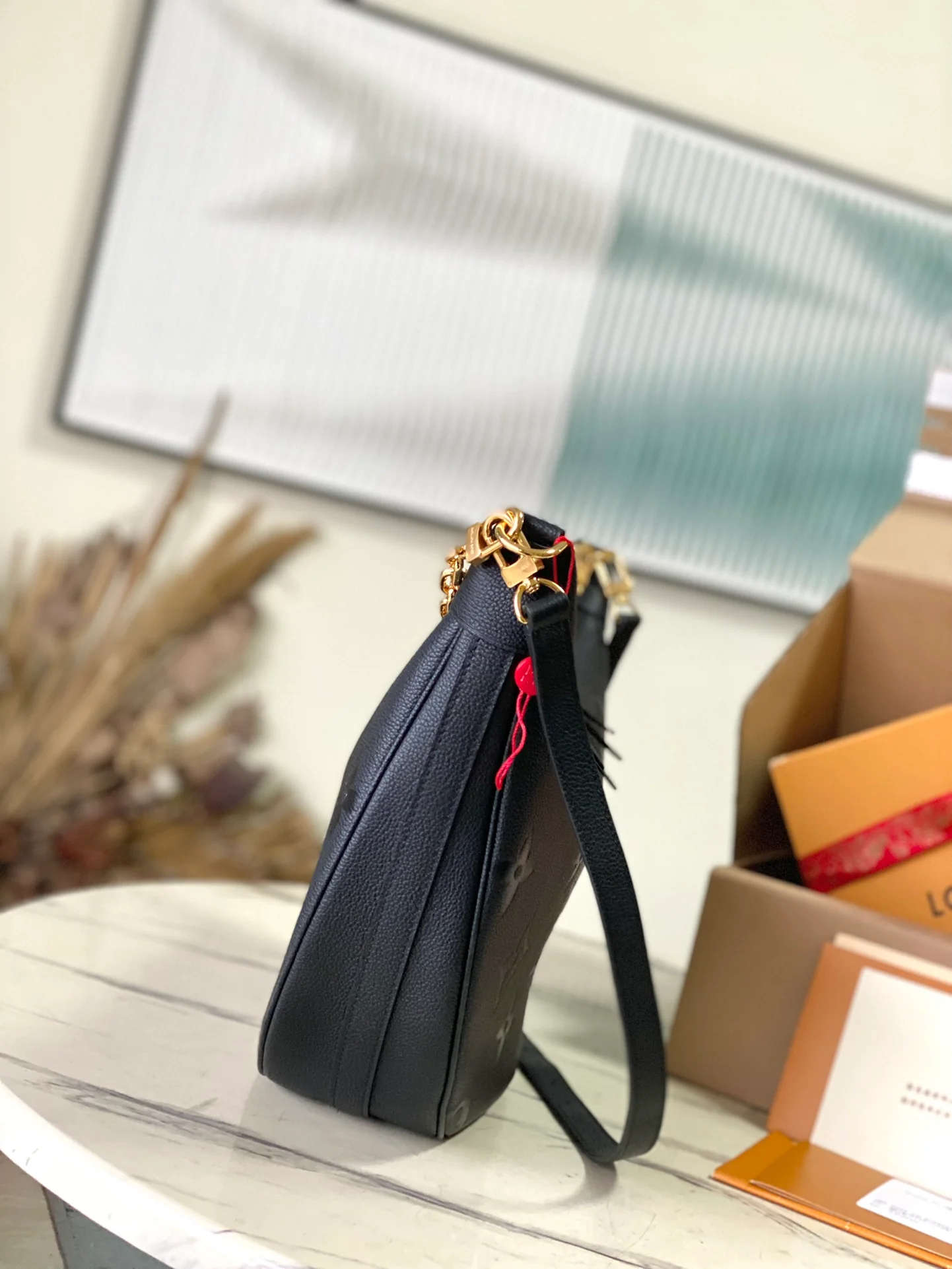 m46725-LV-loop-hobo-large-half-moon bag-black