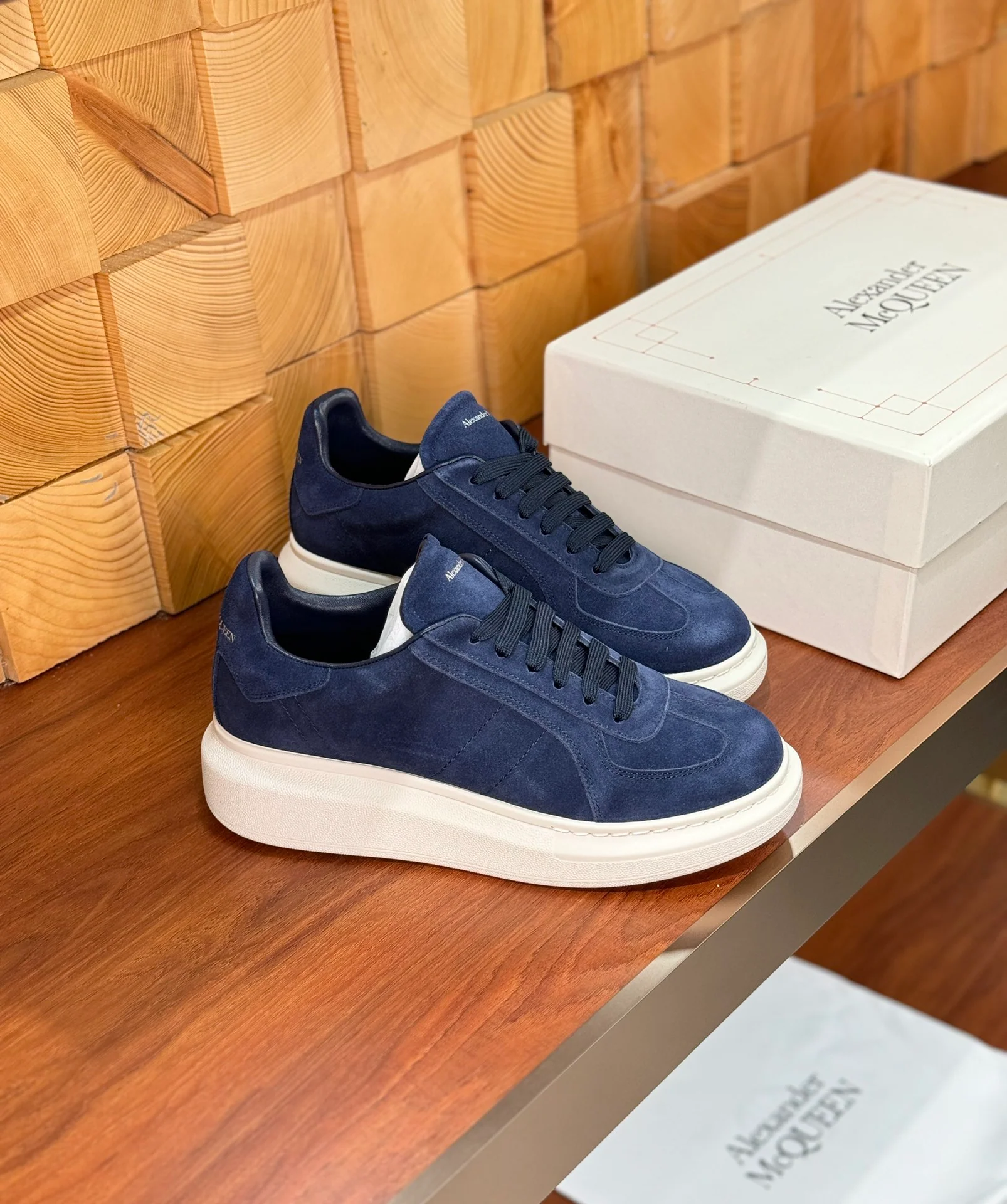 Повседневные туфли McQueen 2024 - синие