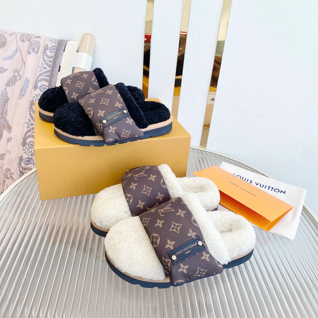 LV - Тапочки на платформе из натуральной овечьей кожи
