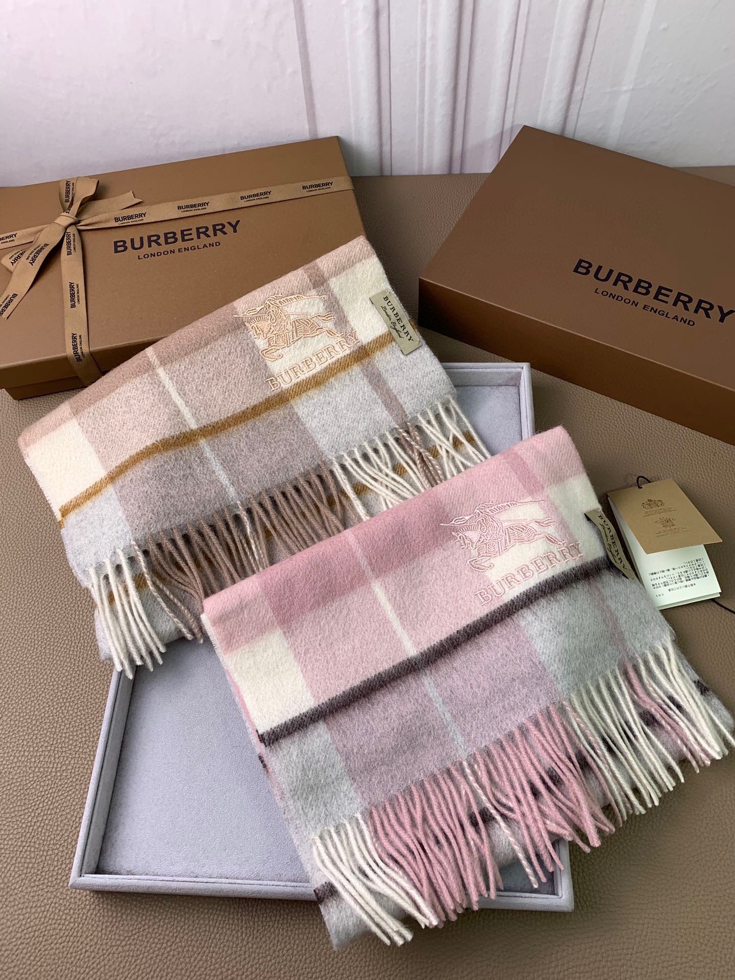 Зимний шарф Burberry из кашемировой смеси - 30 см - 180 см - Кашемировый шарф