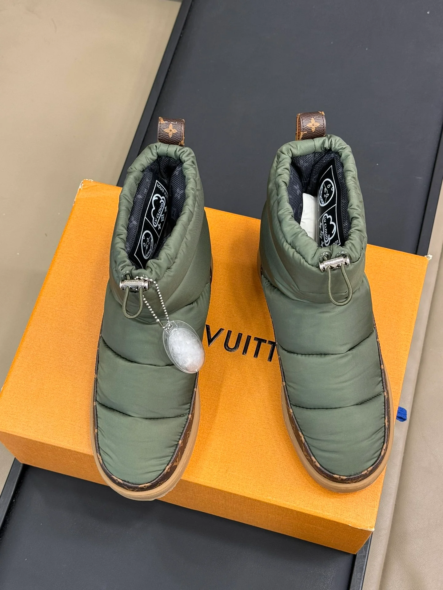 Снежные ботинки LV-2024 - темно-зеленые