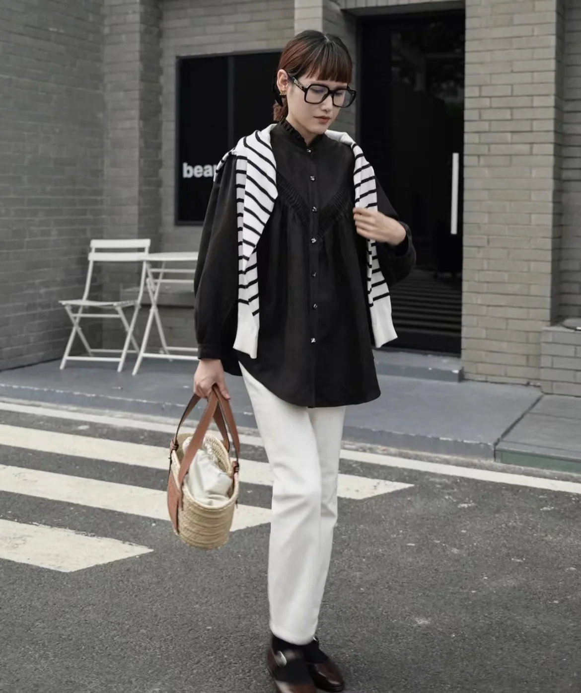 Соломенная сумка Loewe - 33 см - Маленькая - Коричневая