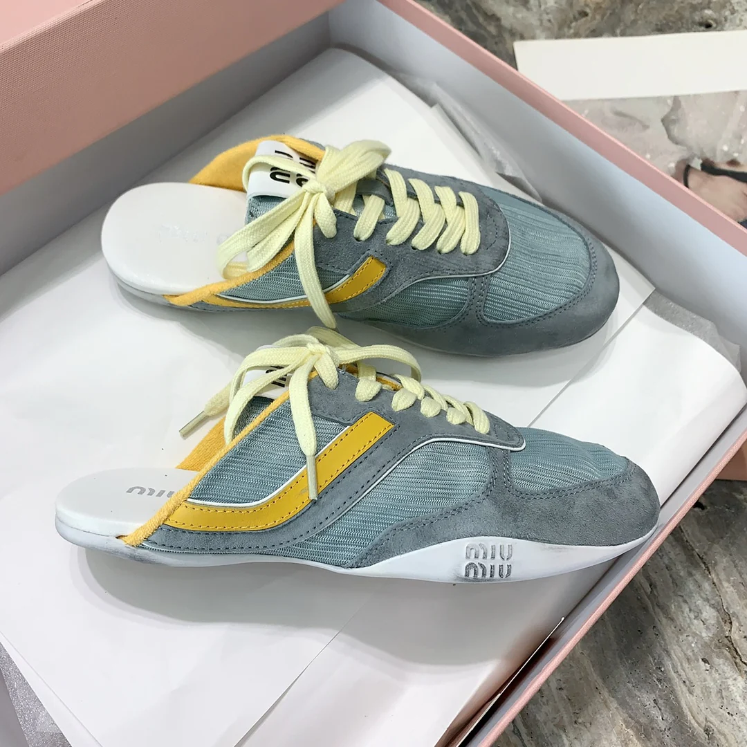 Повседневные тапочки Miu Miu 2024 - синие