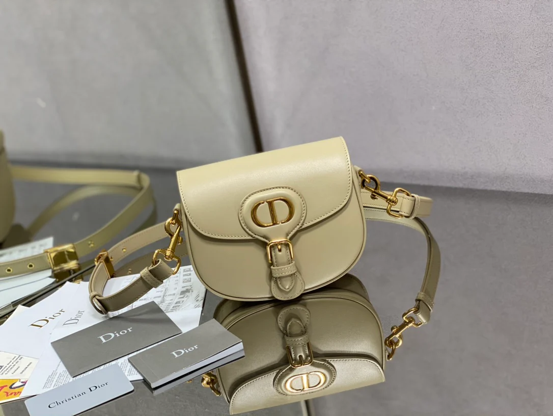 Dior Bobby Small 18cm Cream Apricot Leather