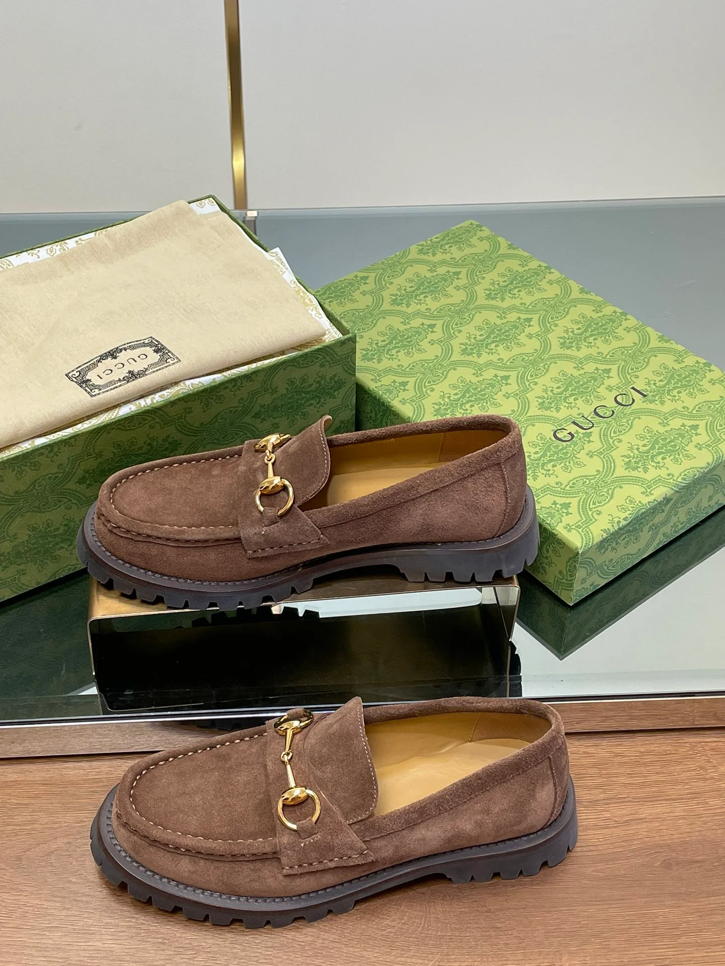 Лоферы Gucci 2024 Horsebit - Кофейно-коричневый