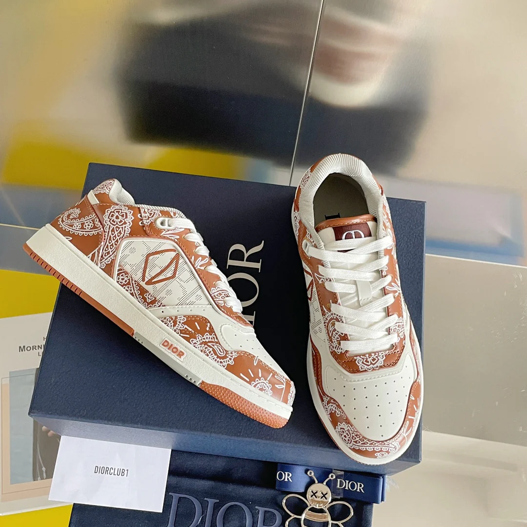 Кроссовки Dior серии B27 - Повседневные спортивные кроссовки - Парный стиль - С узором