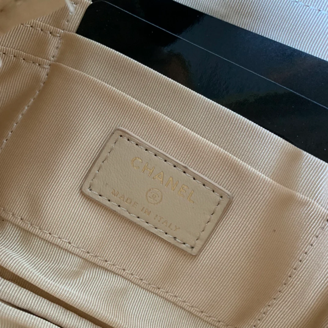 Кошелек для монет Chanel из овечьей кожи в клетку, серия 19 - 1 шт.