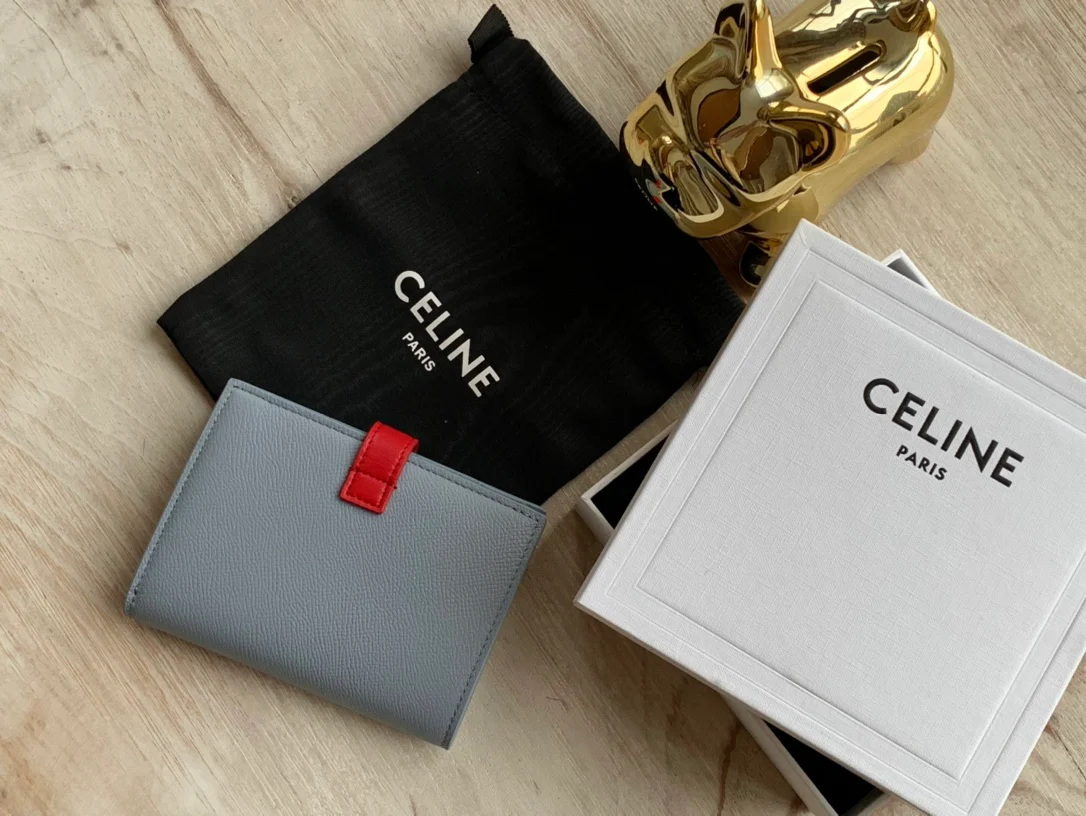 Кошелек Celine Strap из зернистой телячьей кожи - 3