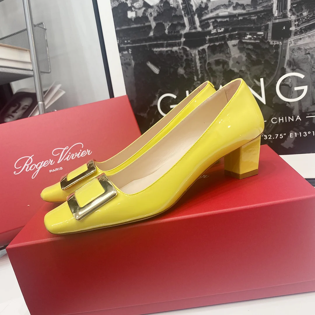 Каблук квадратный RV-4-5 см - желтый