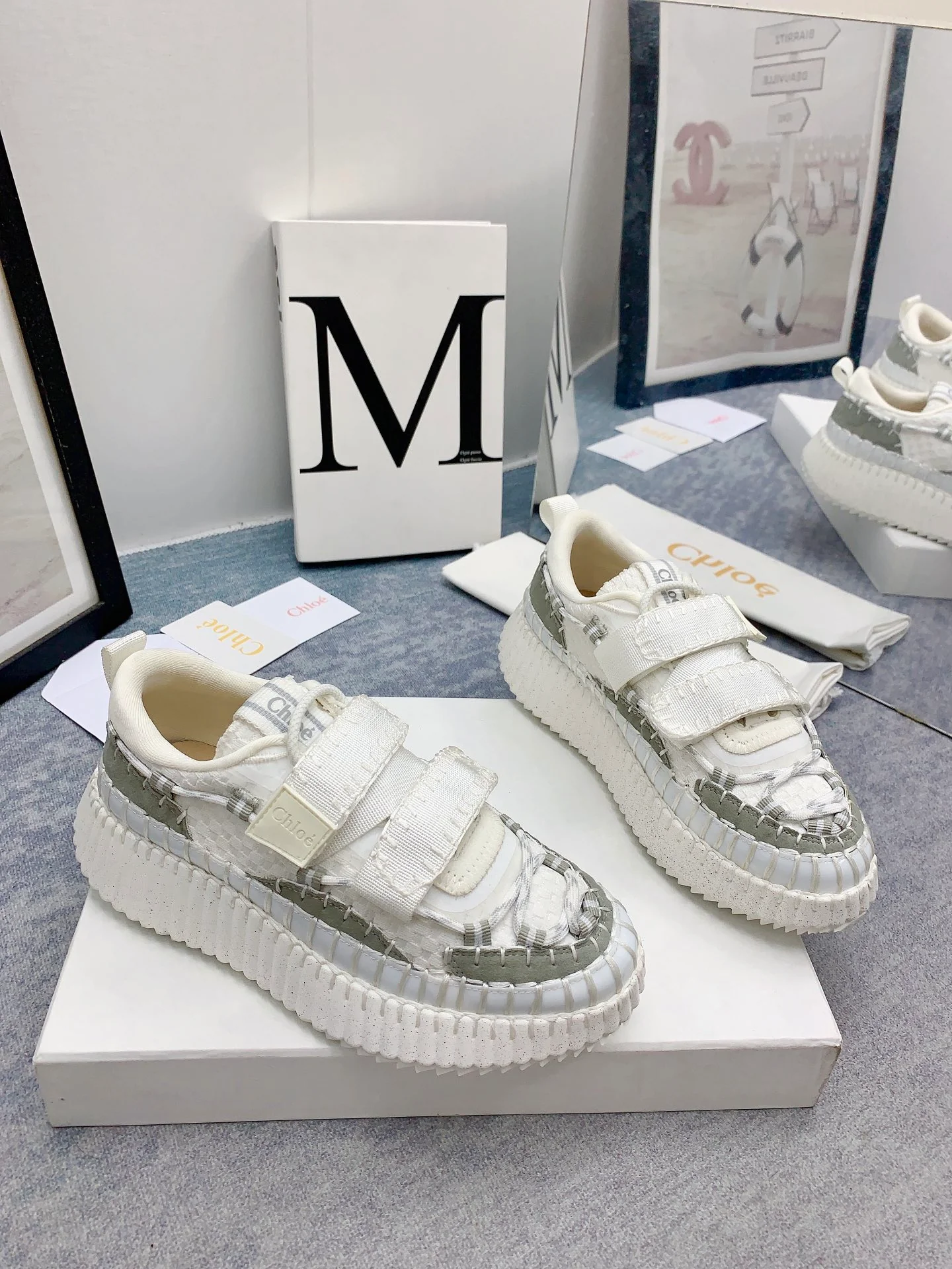 Кроссовки Chloe-nama-sneaker Rainbow Series - Кроссовки на липучках - Белые